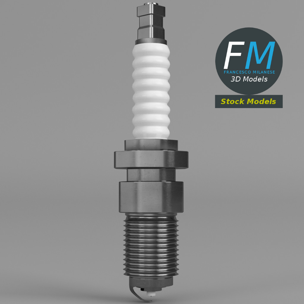 3D-Modell - Motorzündkerze - 03
