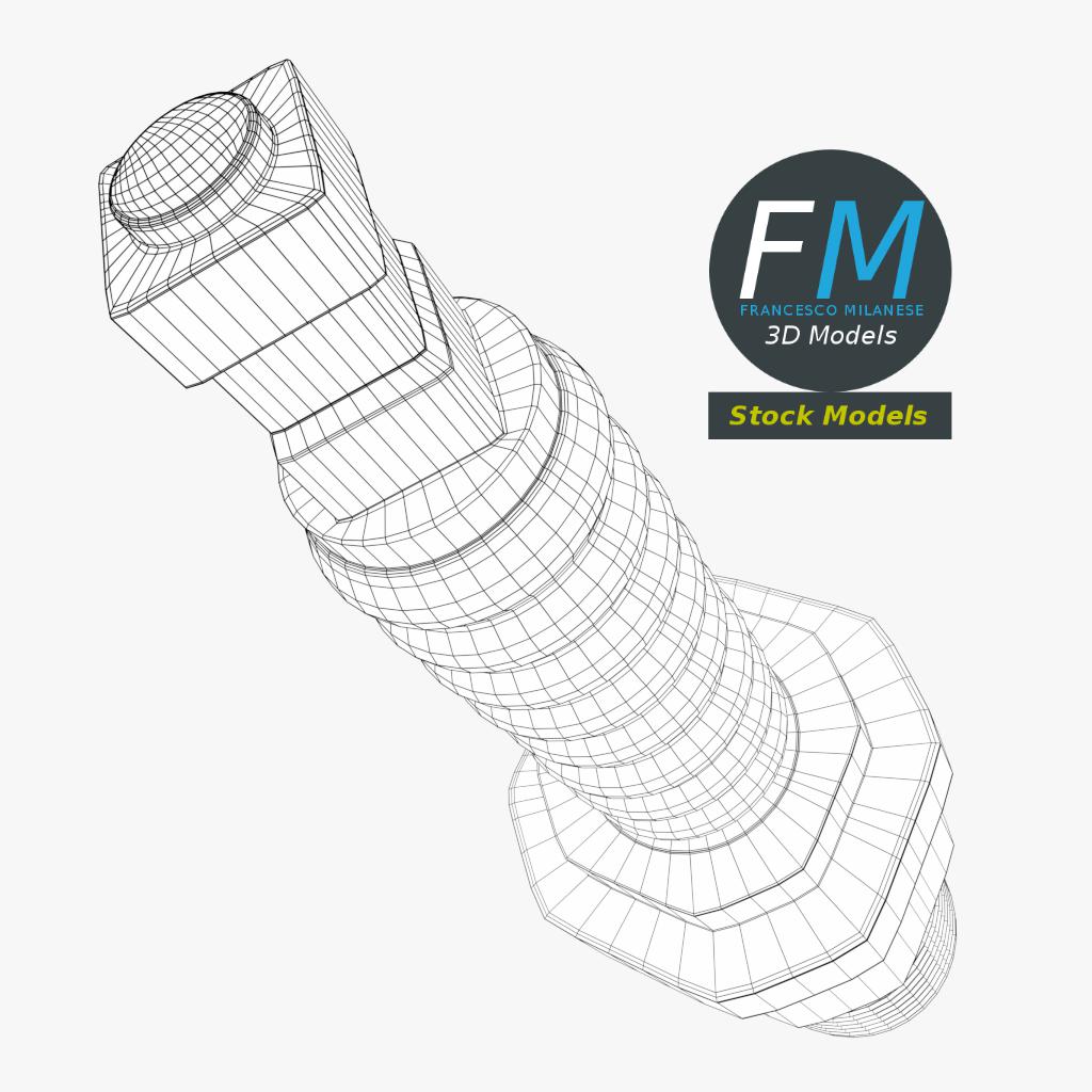 3D-Modell - Motorzündkerze - 07