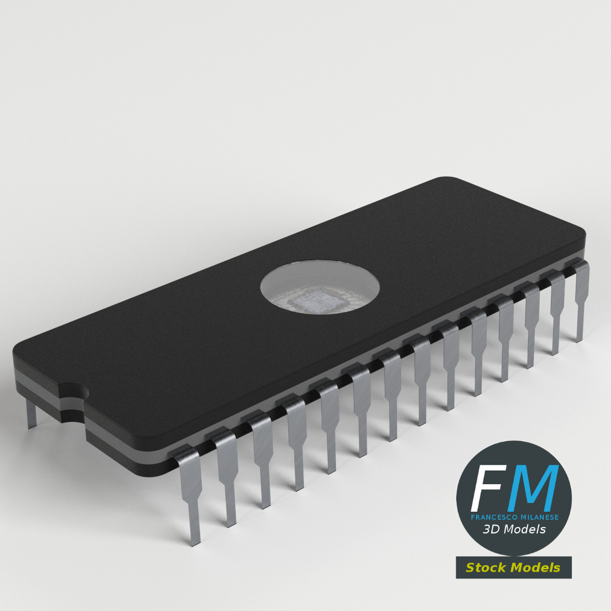3D-Modell - EPROM-Chip - 01