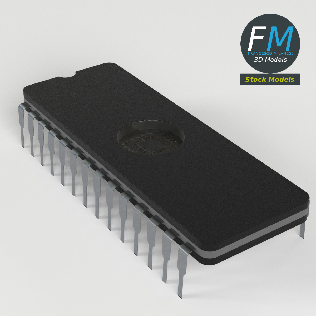 3D-Modell - EPROM-Chip - 02