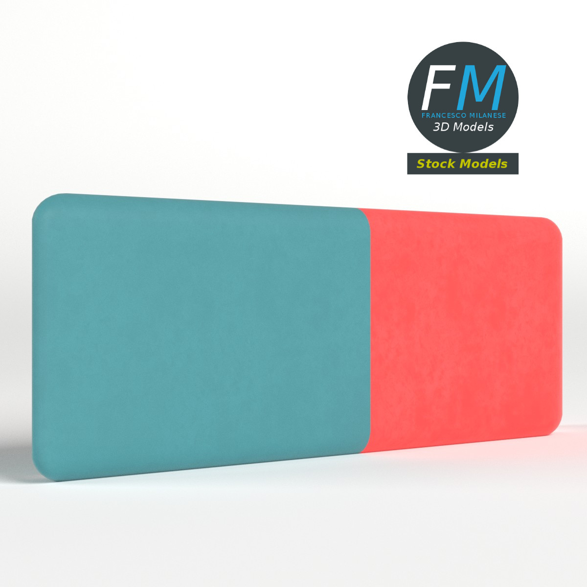 3D-Modell - Zweifarbiger Radiergummi - 04