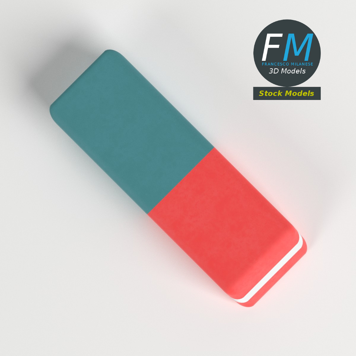 3D-Modell - Zweifarbiger Radiergummi - 06