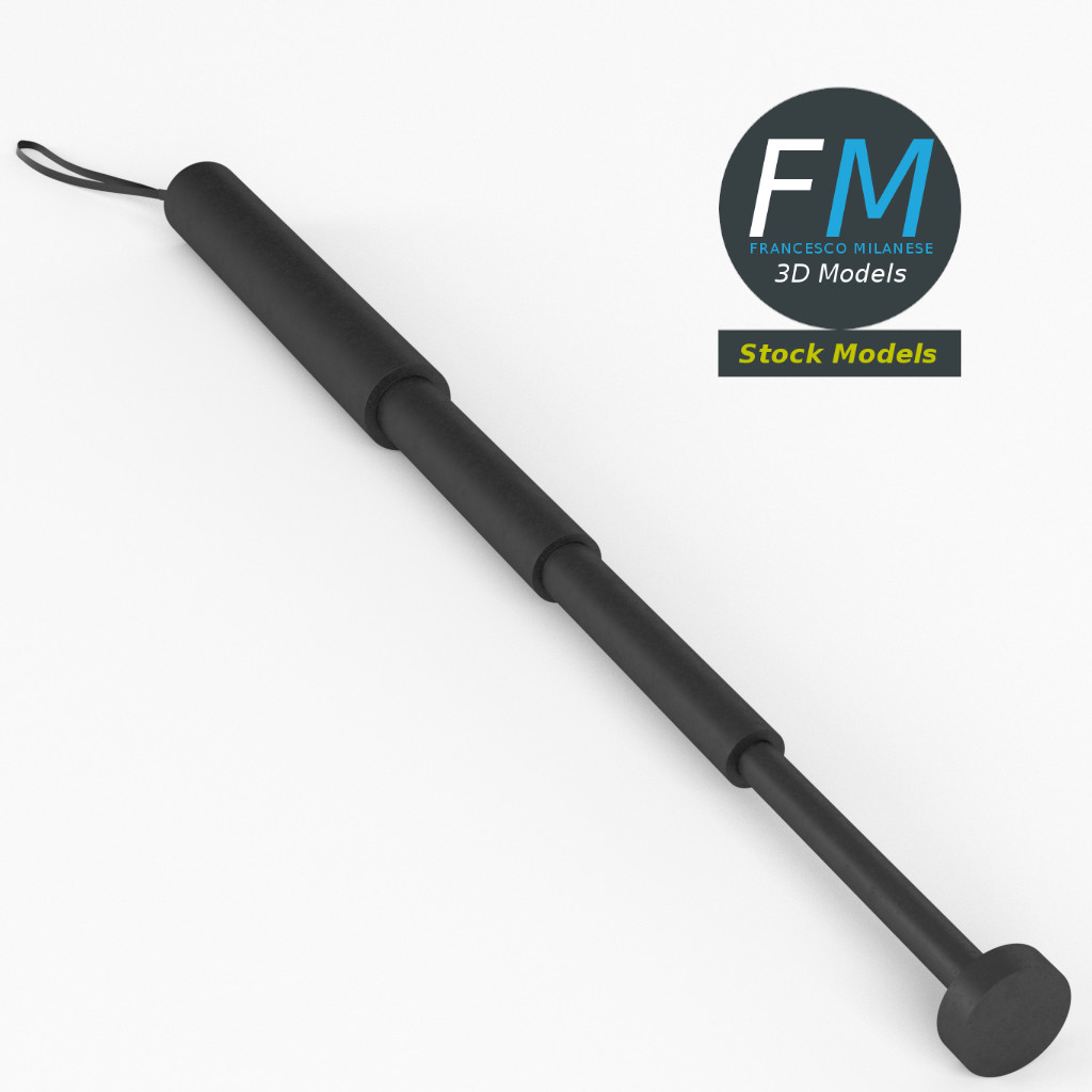 3D-Modell - Teleskopschlagstock - 02
