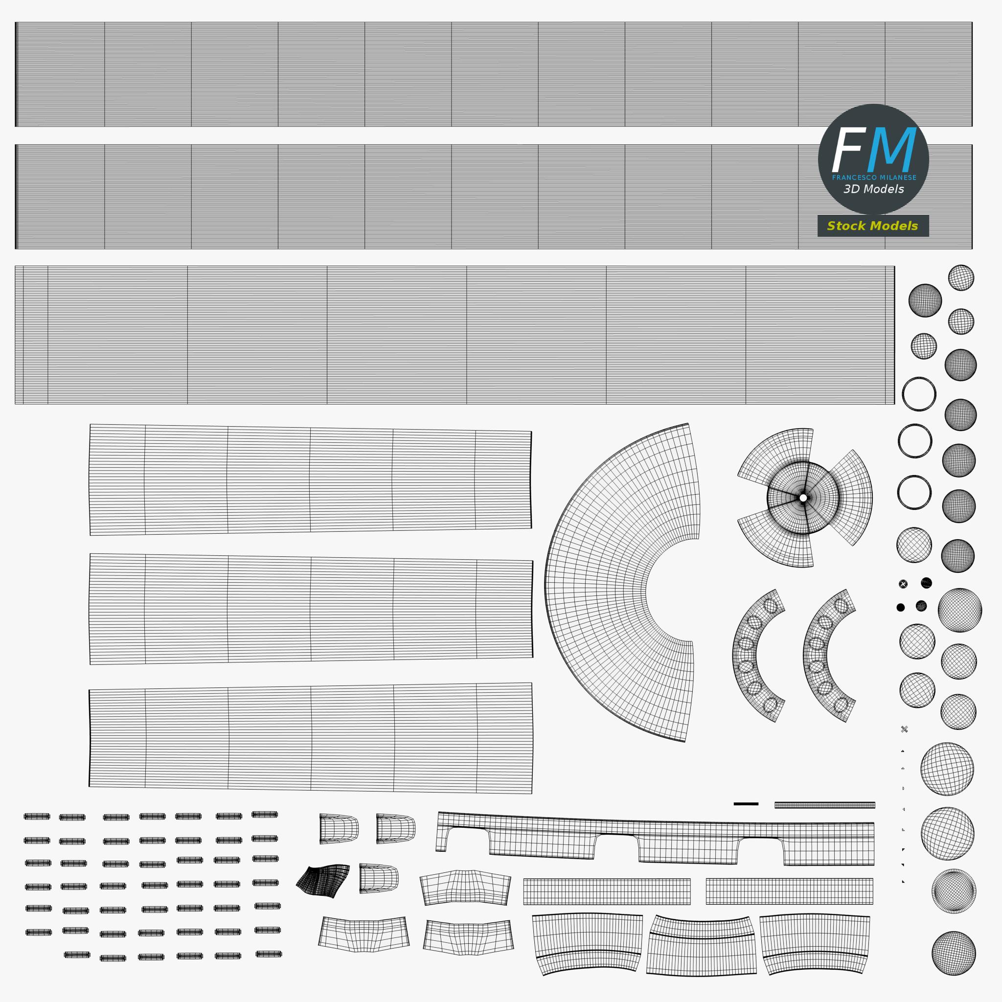 3D-Modell - Ausziehbares Teleskopstativ - 11 3D-Modell - Ausziehbares Teleskopstativ - 11