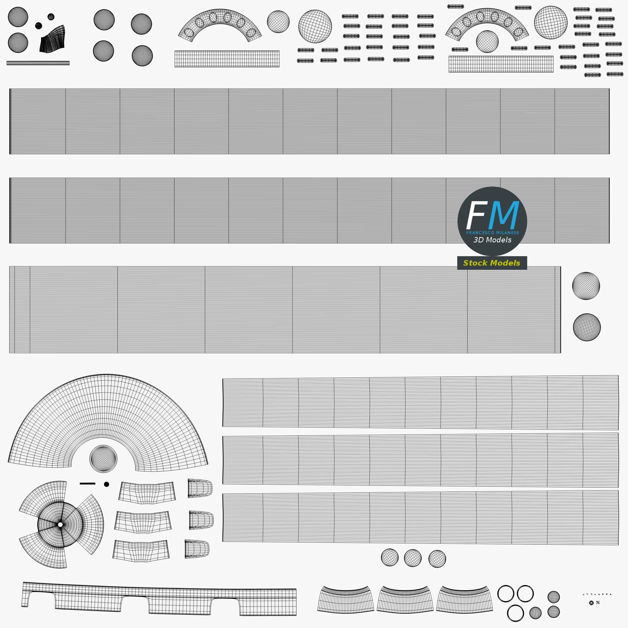 3D-Modell - Ausziehbares Teleskopstativ - 11 3D-Modell - Ausziehbares Teleskopstativ - 11