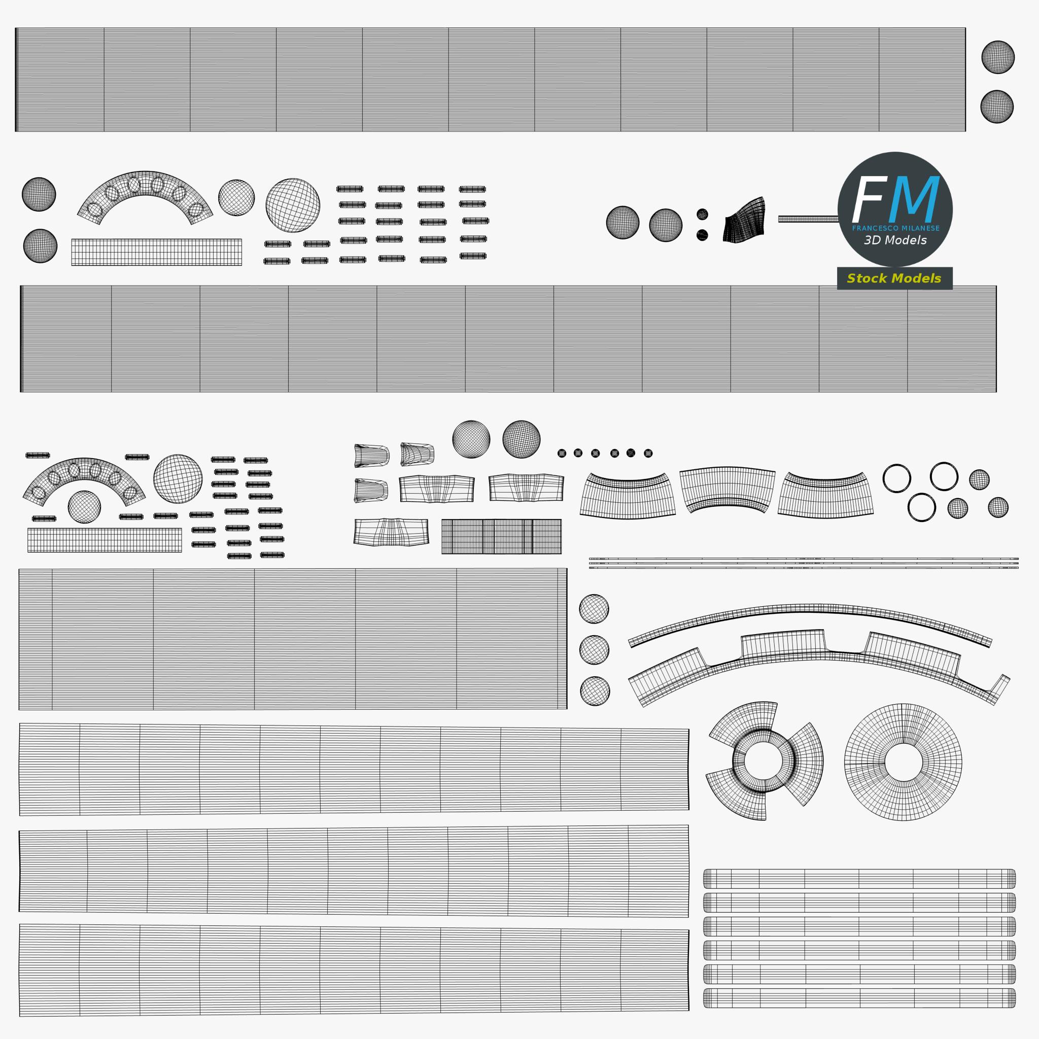 3D-Modell - Ausziehbares Teleskopstativ - 11 3D-Modell - Ausziehbares Teleskopstativ - 11