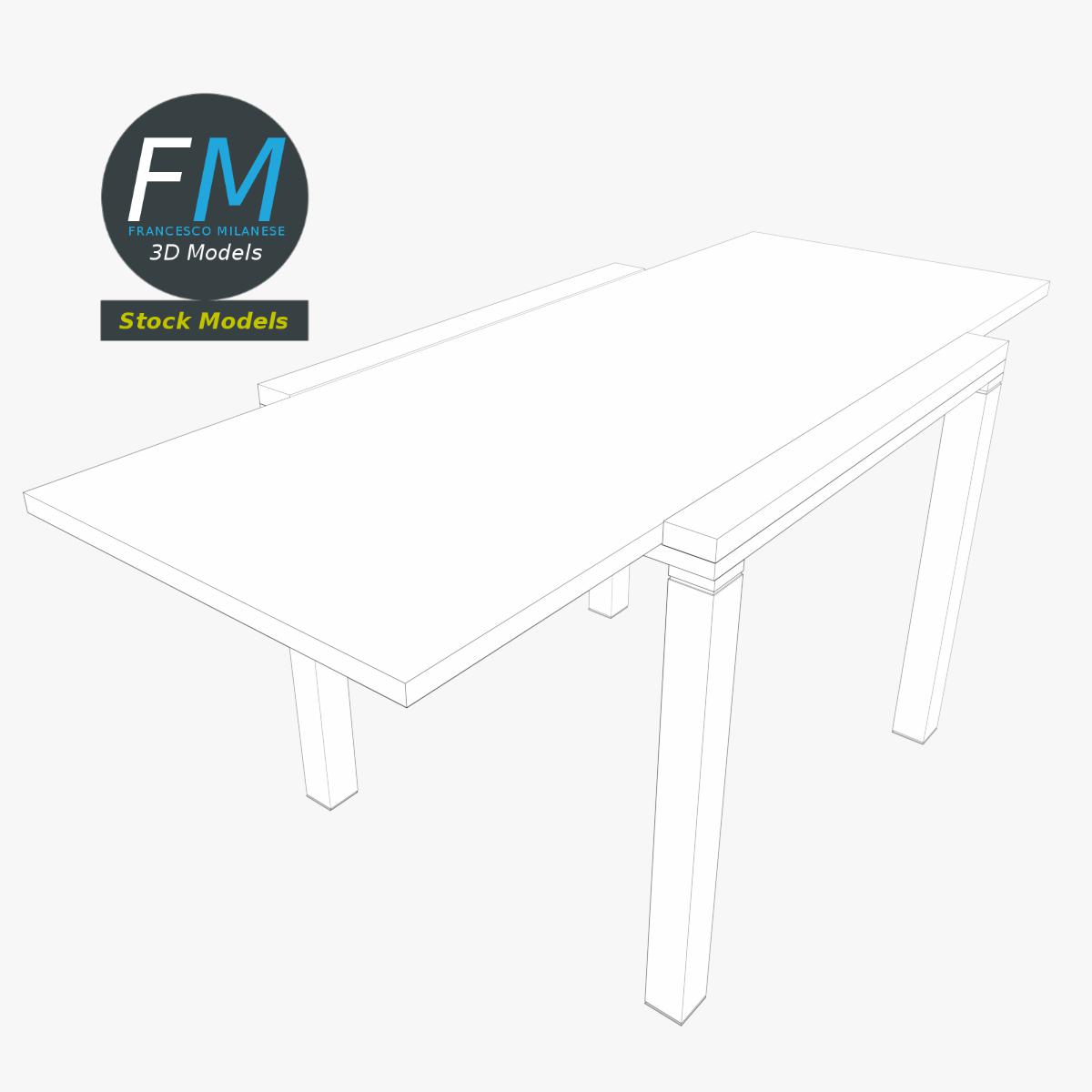 3D-Modell - Ausgezogener Tisch - 07