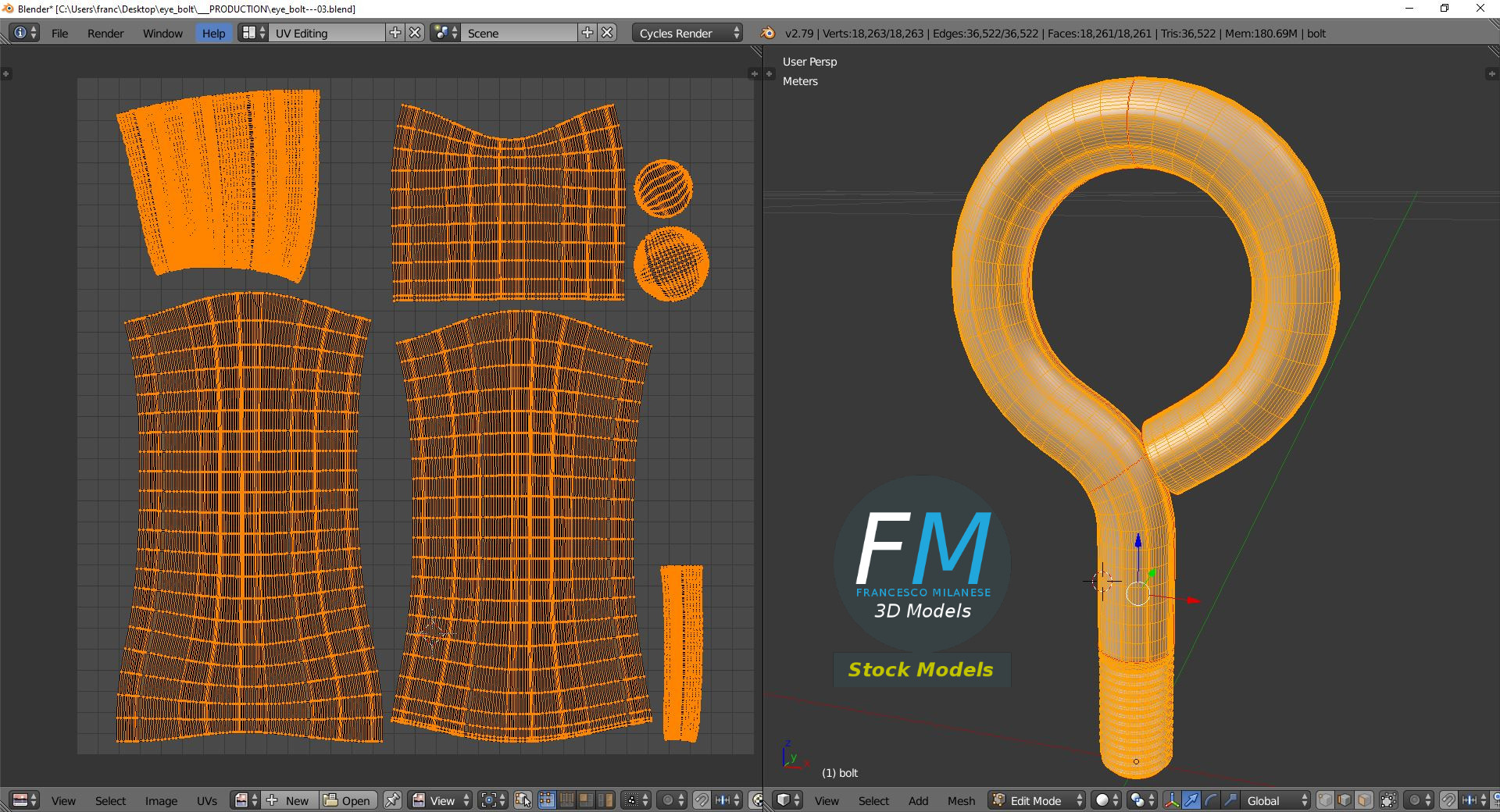3D-Modell - Ringschraube - 10