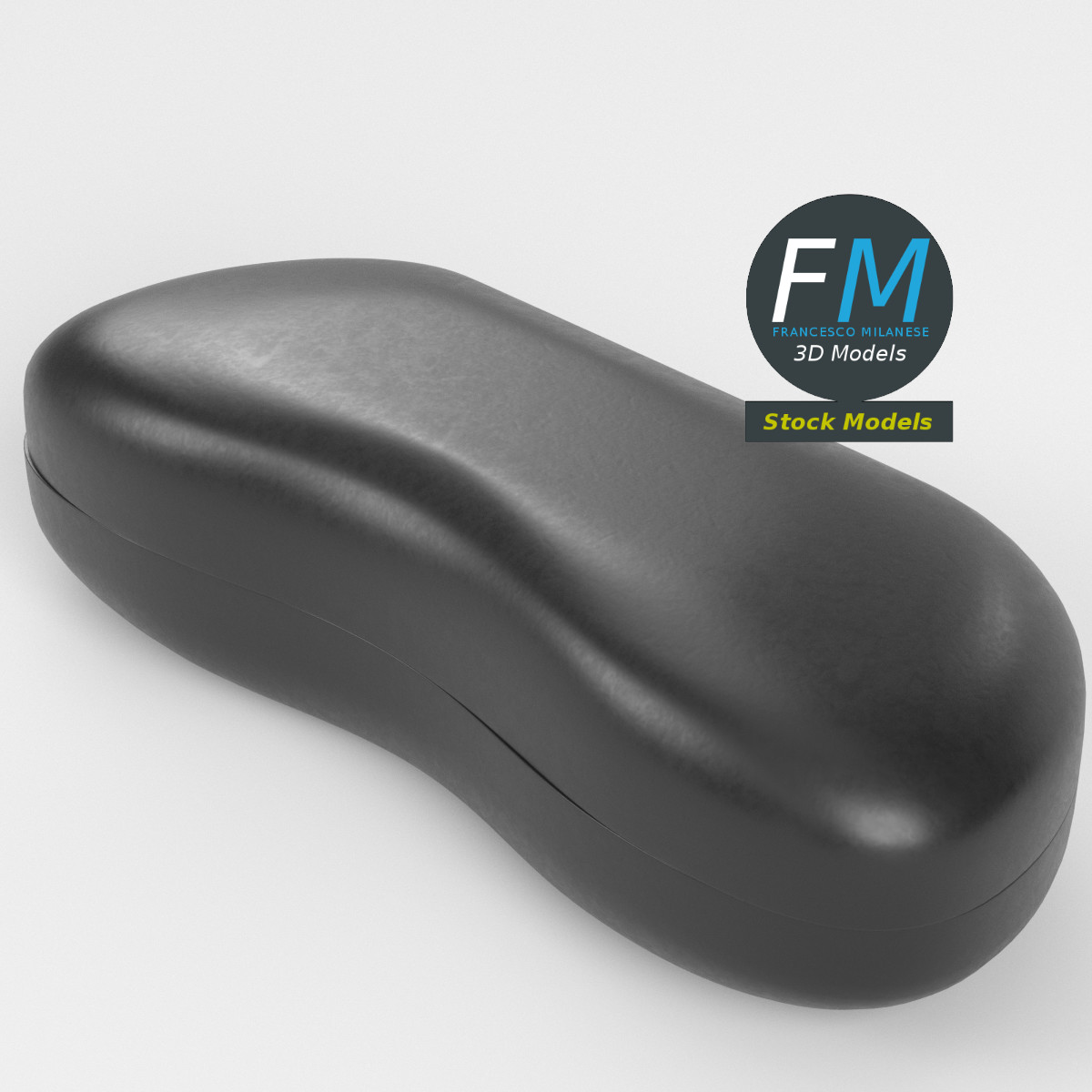 3D-Modell - Geöffnetes Brillenetui - 02