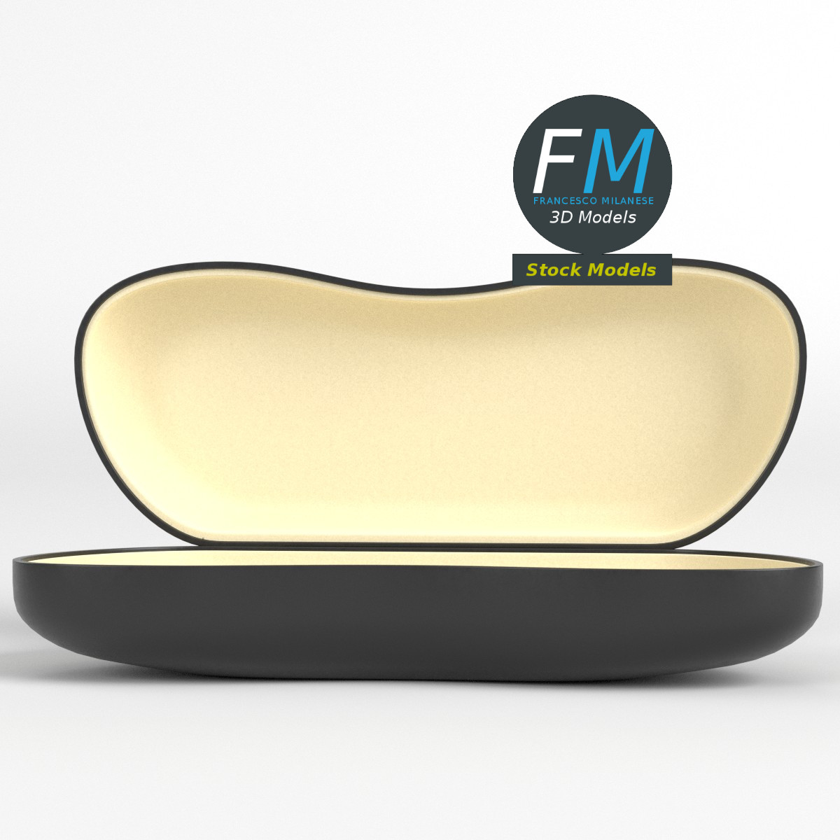 3D-Modell - Geöffnetes Brillenetui - 03