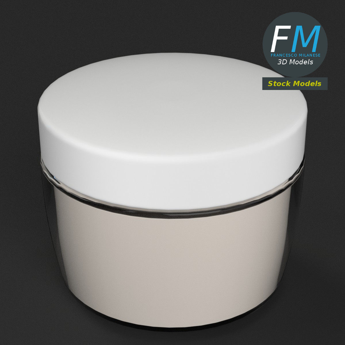 3D-Modell - Gesichtscremetiegel - 02