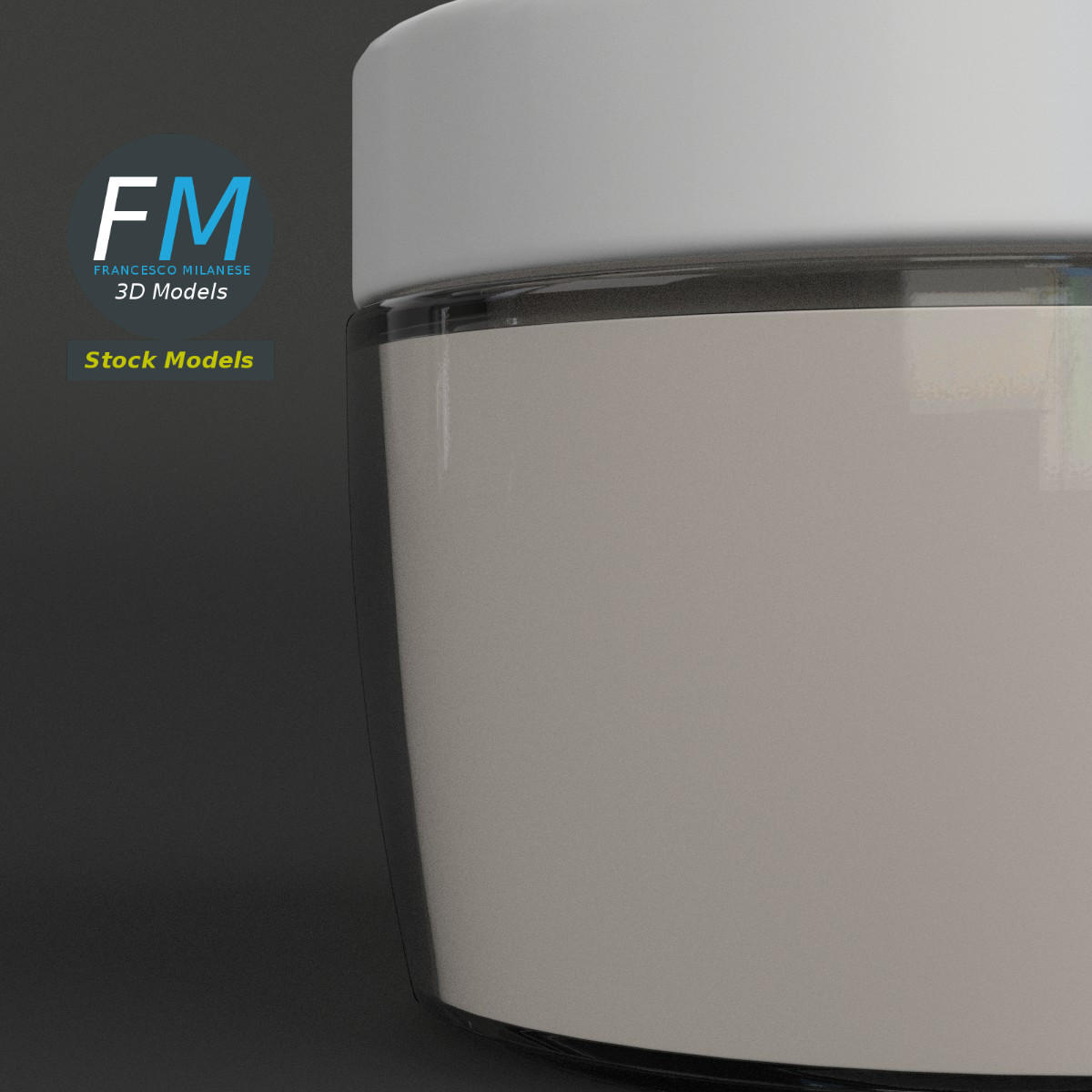 3D-Modell - Gesichtscremetiegel - 04