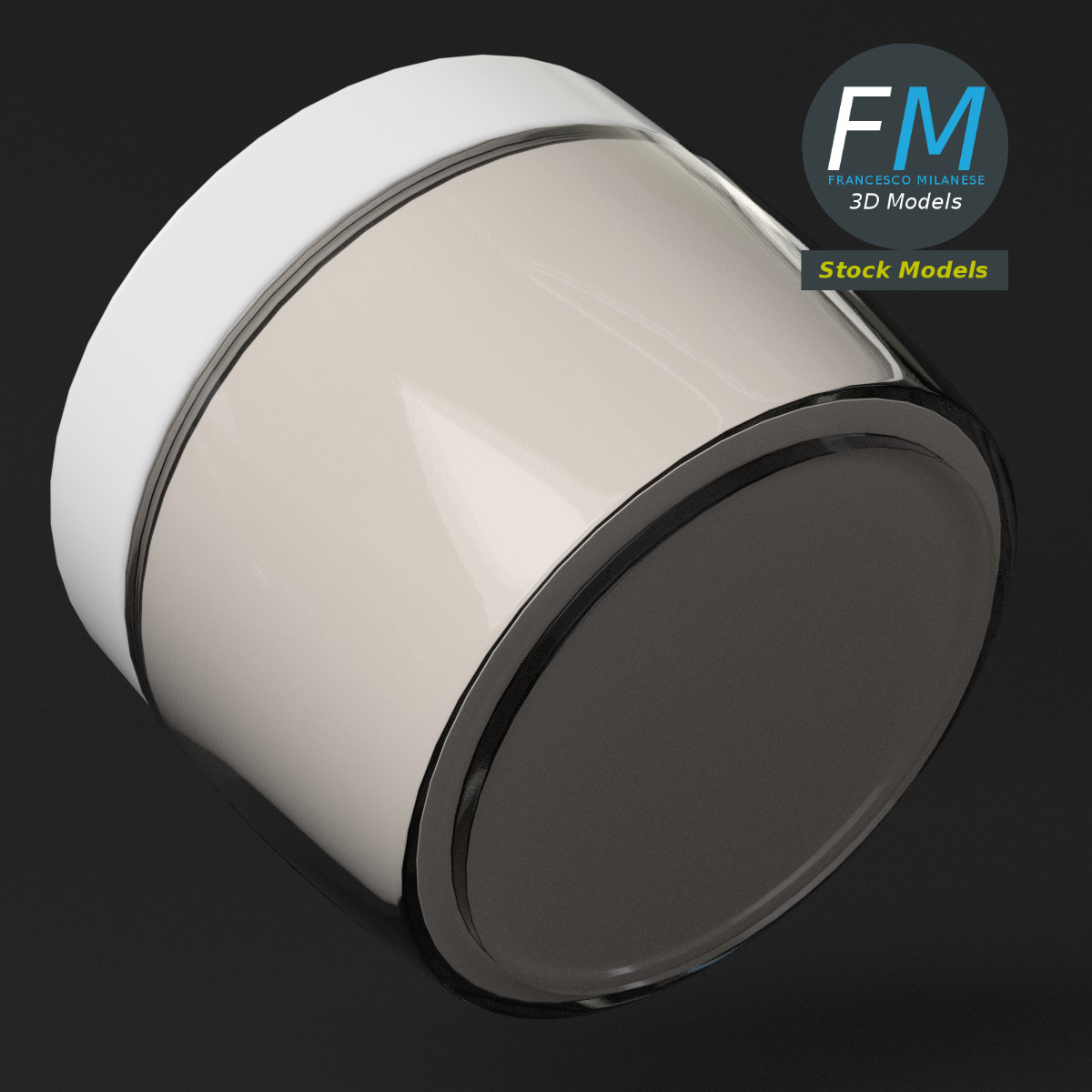 3D-Modell - Gesichtscremetiegel - 05