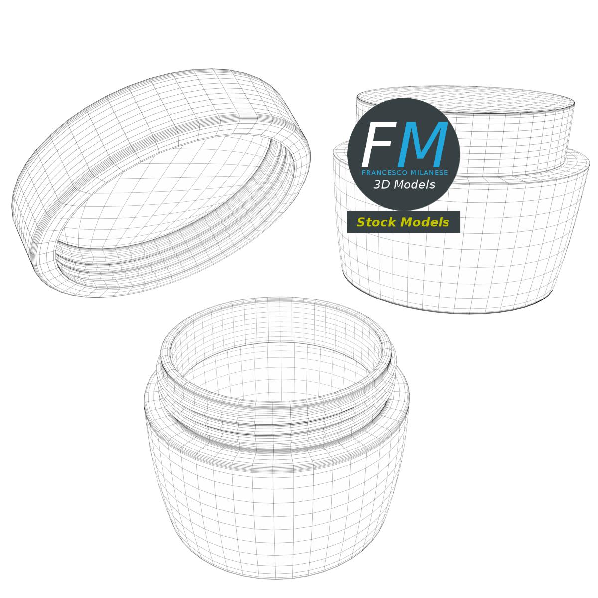 3D-Modell - Gesichtscremetiegel - 08