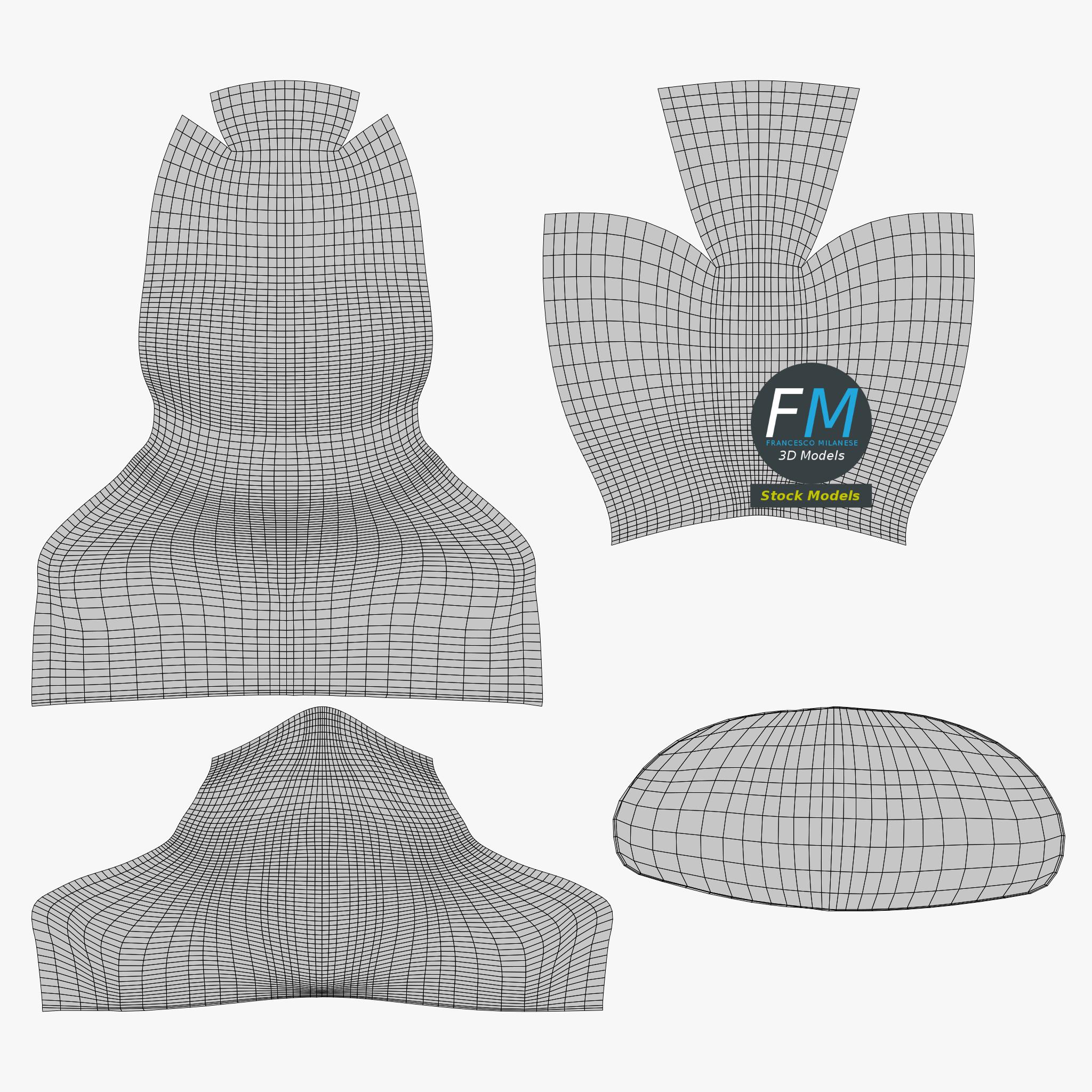 3D-Modell - Gesichtsloser Schaufensterpuppenkopf - 11 3D-Modell - Gesichtsloser Schaufensterpuppenkopf - 11
