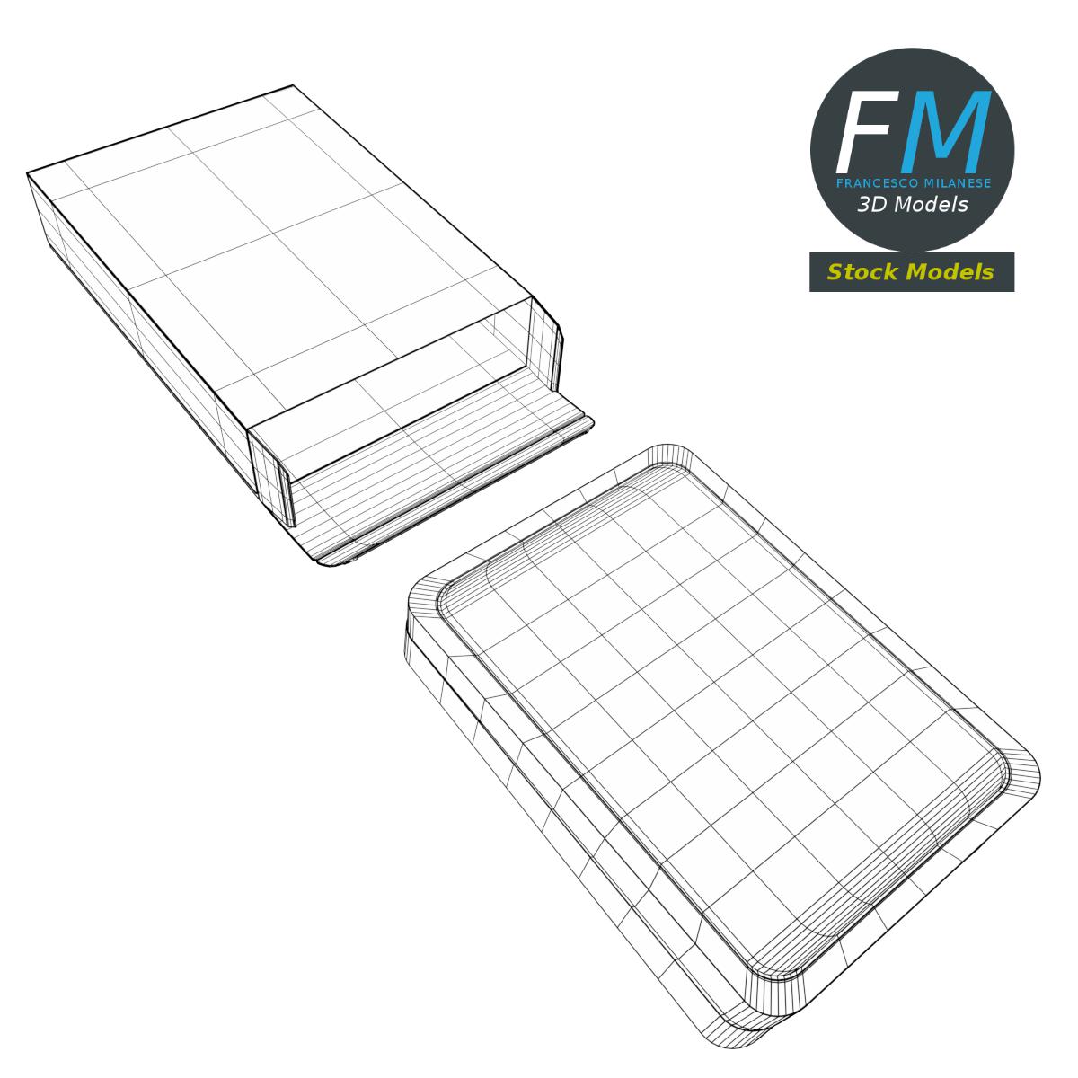 3D-Modell - Unechter Spielkartenstapel - 07