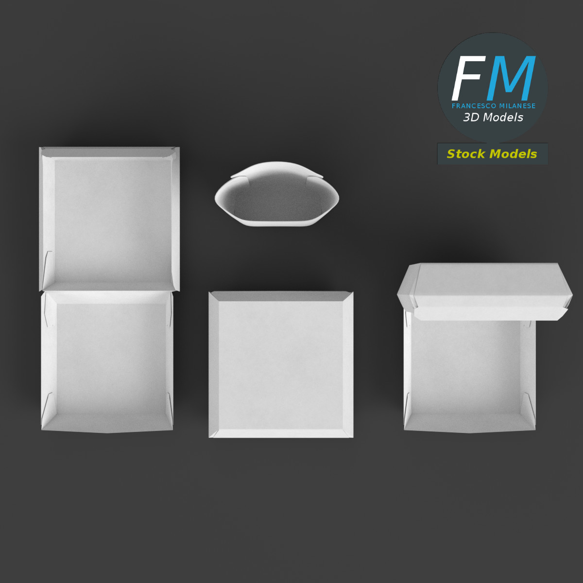 3D-Modell - Leere Fast-Food-Verpackungen - 06