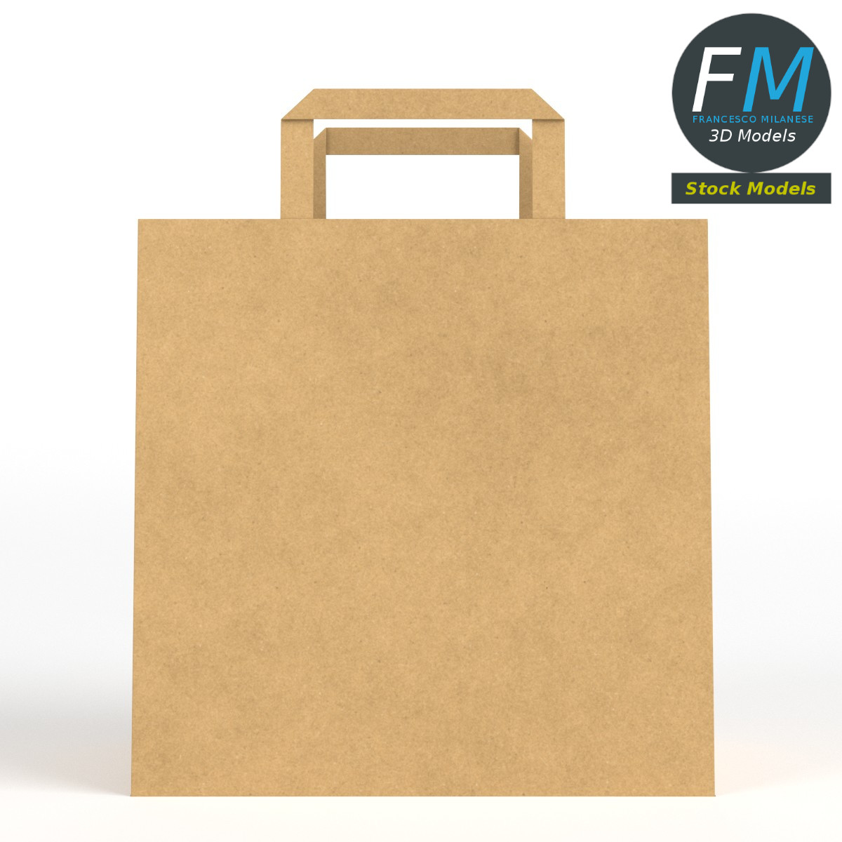 3D-Modell - Fast-Food-Papiertüte - 03