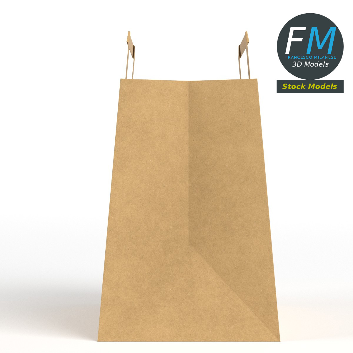 3D-Modell - Fast-Food-Papiertüte - 04