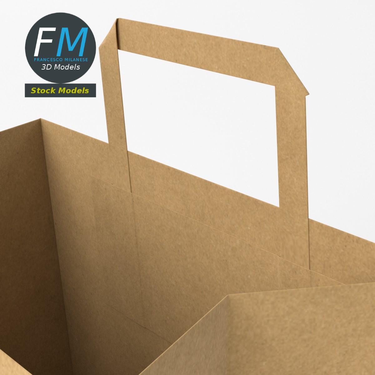 3D-Modell - Fast-Food-Papiertüte - 05