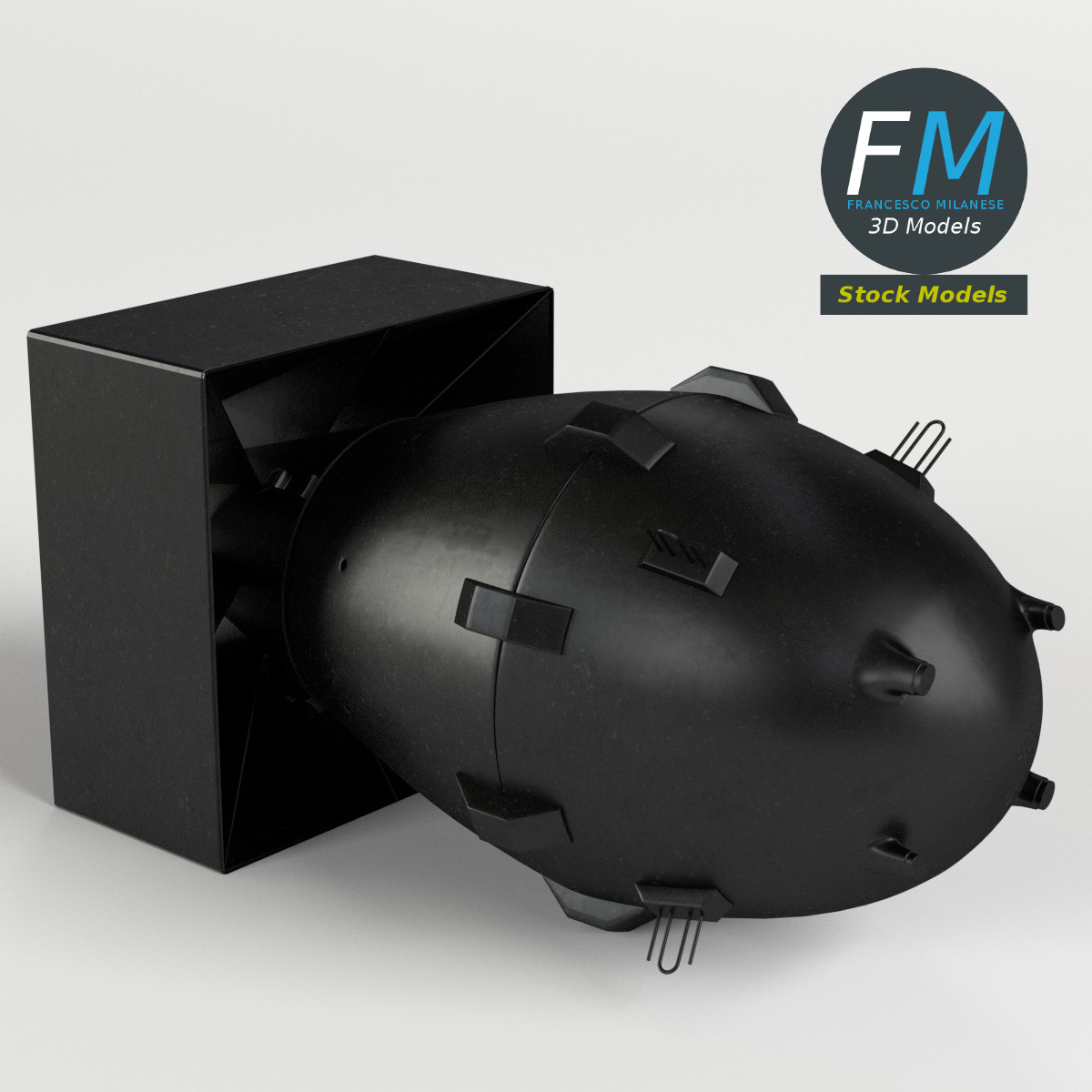 3D-Modell - Fat-Man-Atombombe - 01