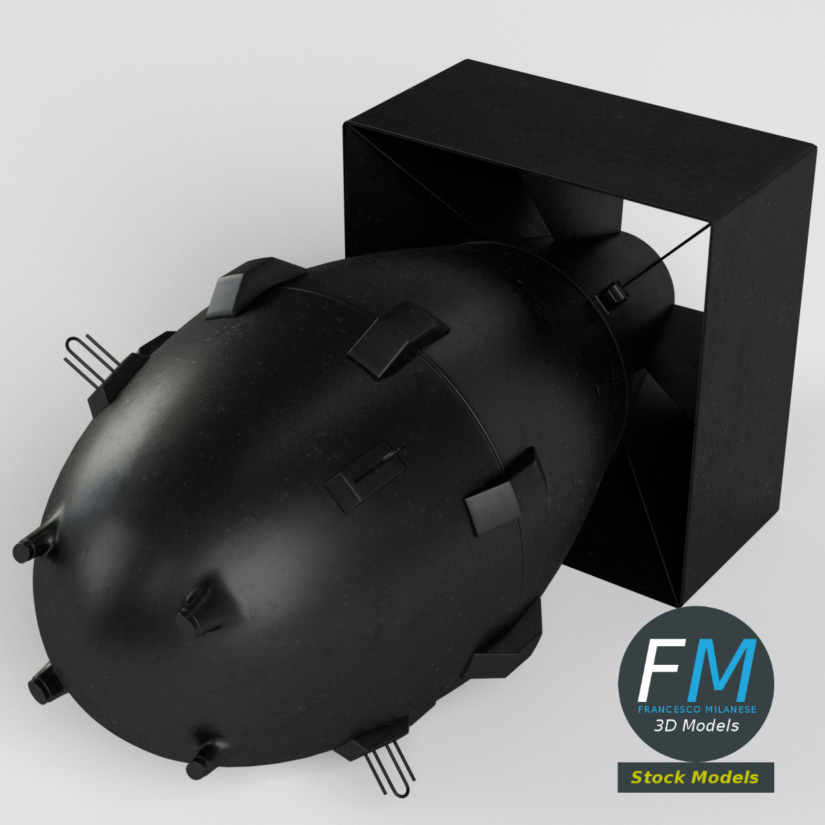 3D-Modell - Fat-Man-Atombombe - 02
