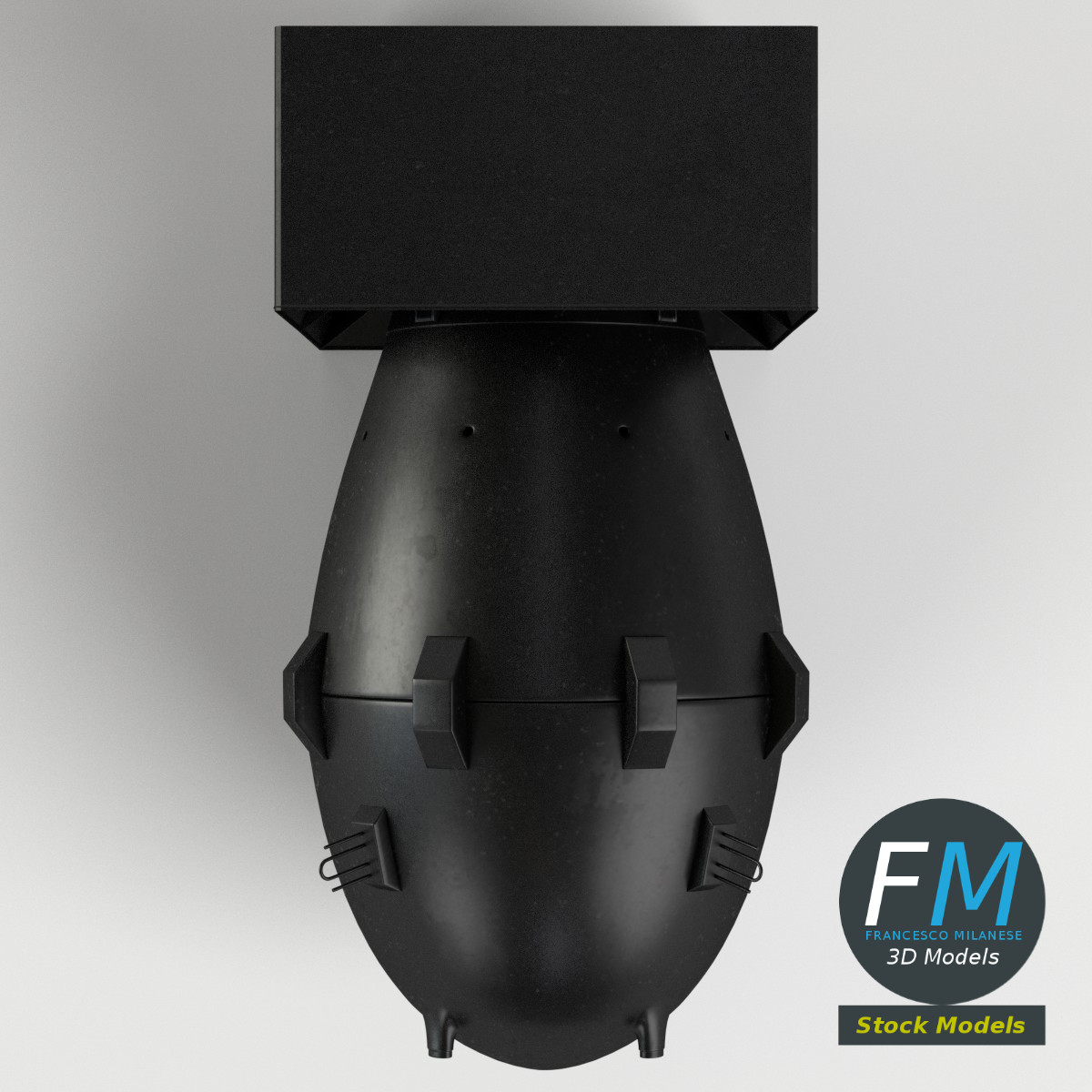 3D-Modell - Fat-Man-Atombombe - 06