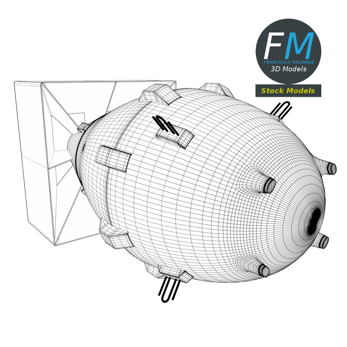 3D-Modell - Fat-Man-Atombombe - 07