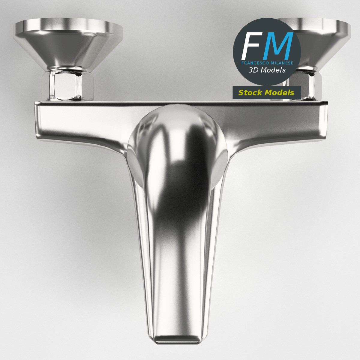 3D-Modell - Einhebel-Wandarmatur - 06