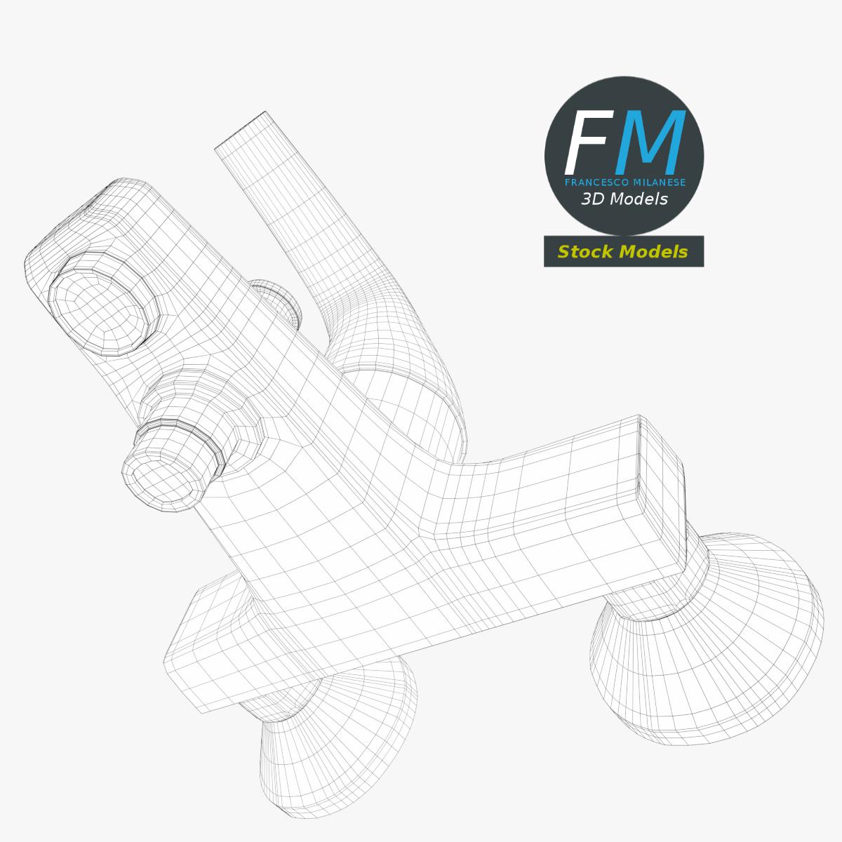 3D-Modell - Einhebel-Wandarmatur - 08