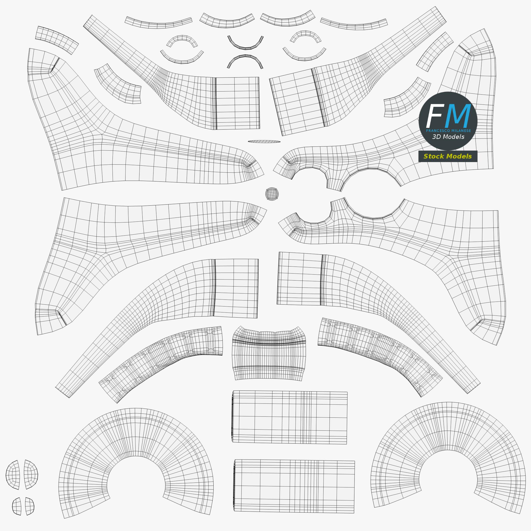 3D-Modell - Einhebel-Wandarmatur - 11 3D-Modell - Einhebel-Wandarmatur - 11