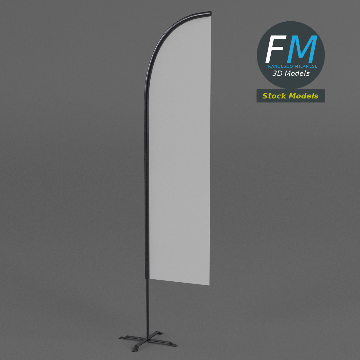 3D-Modell - Beachflag - 02