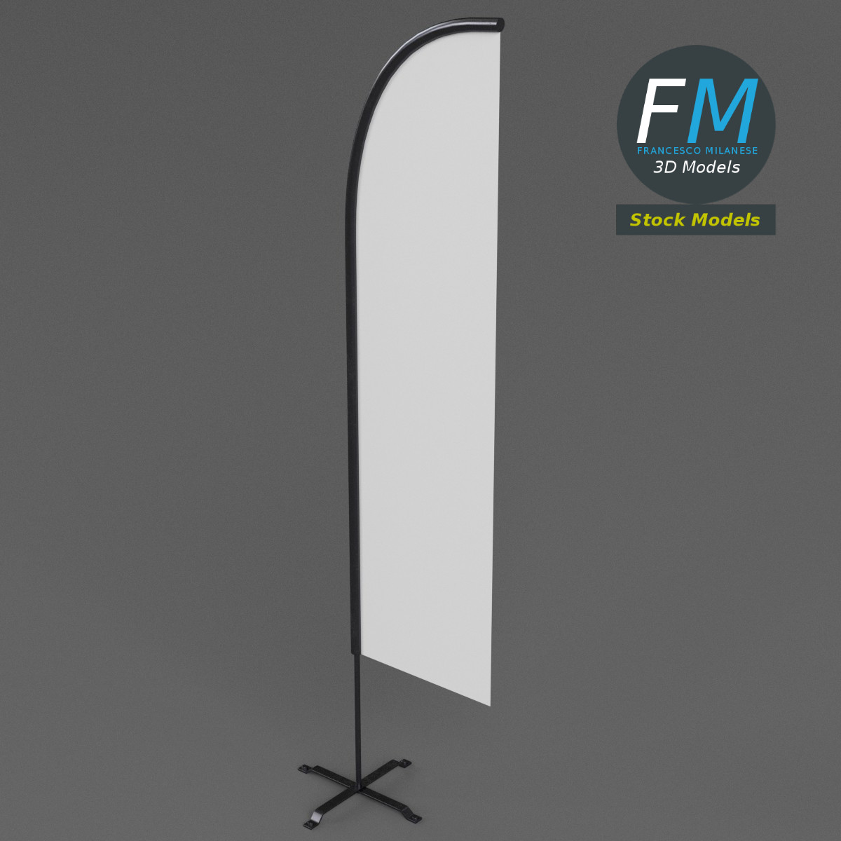3D-Modell - Beachflag - 03
