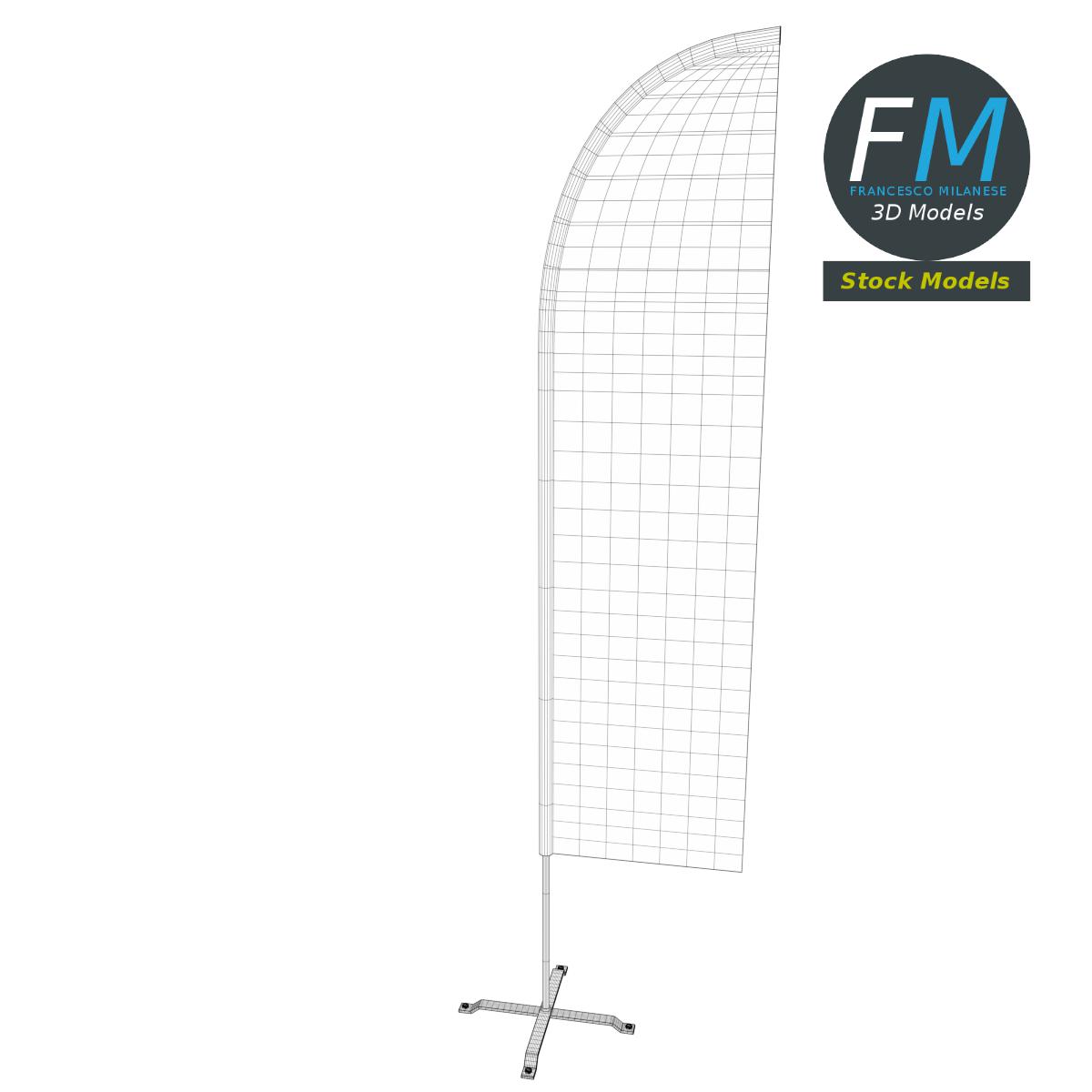 3D-Modell - Beachflag - 07