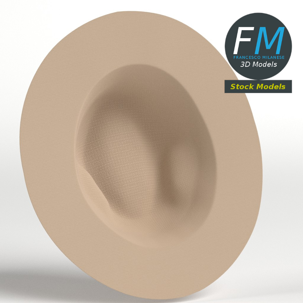 3D-Modell - Panama-Fedora-Hut - 04