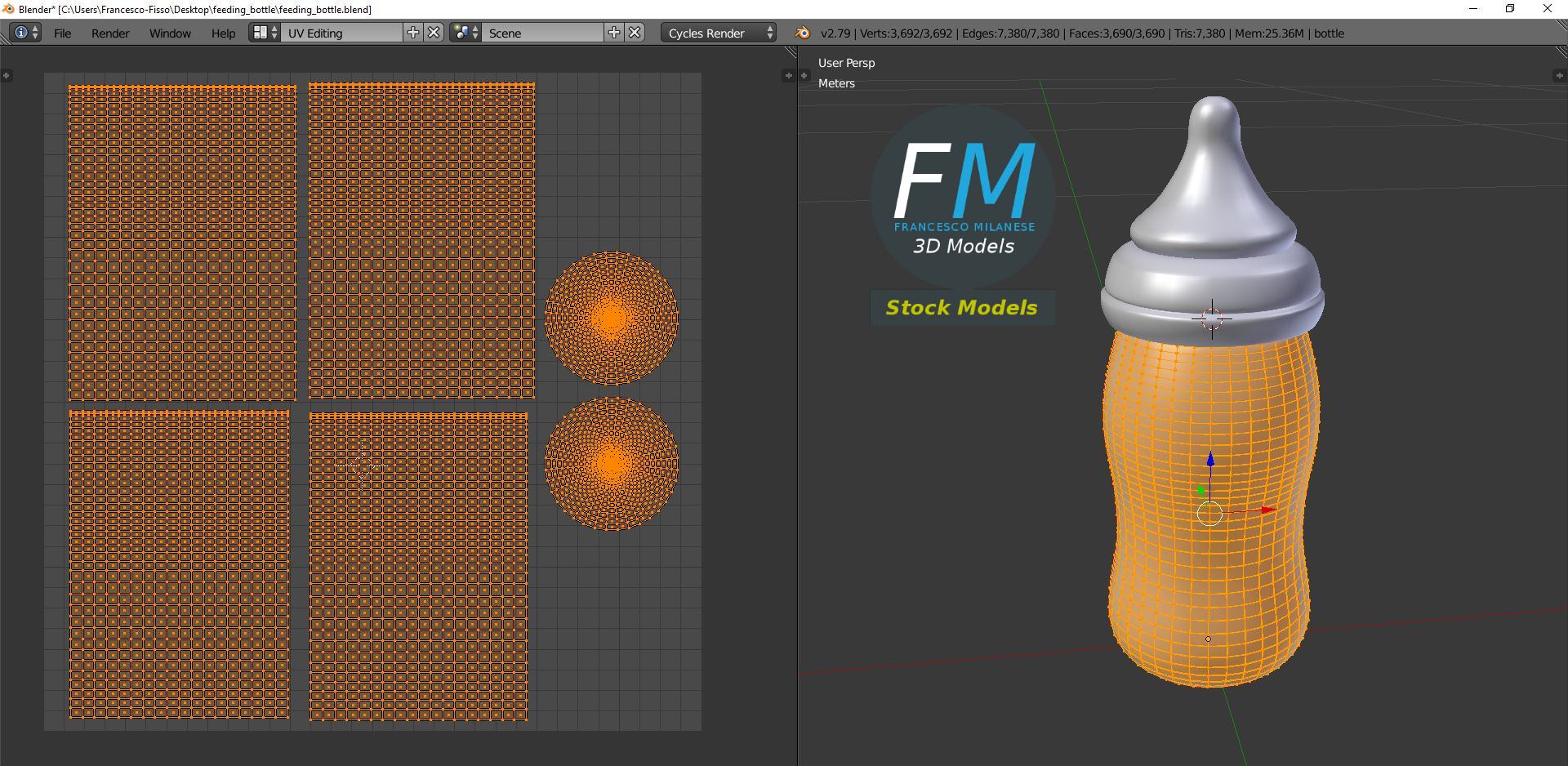3D-Modell - Babyflasche - 10