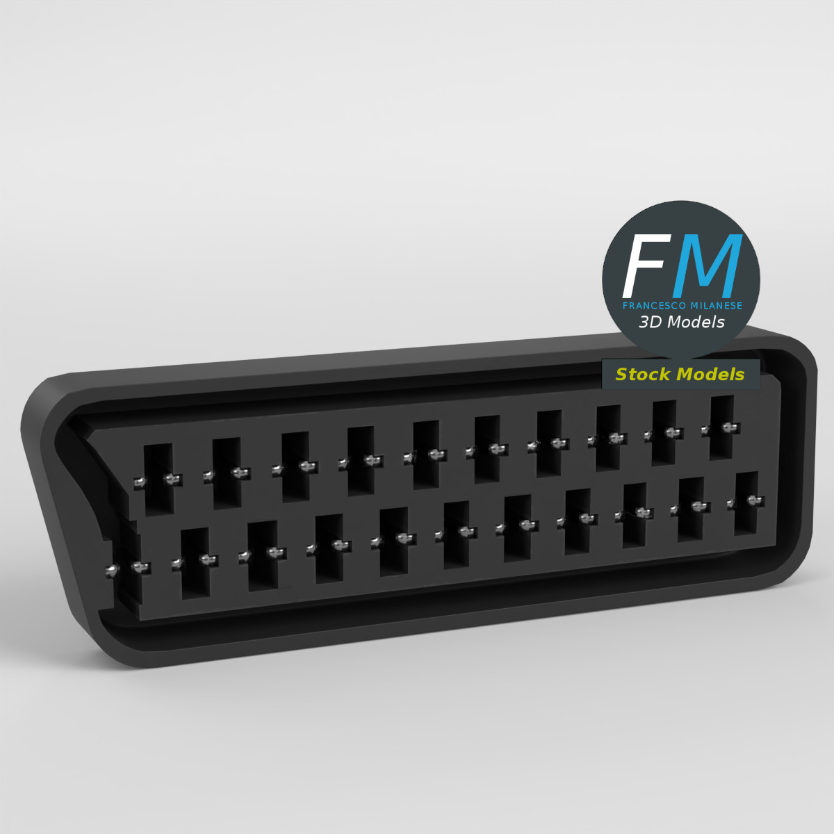 3D-Modell - SCART-Buchse - 01