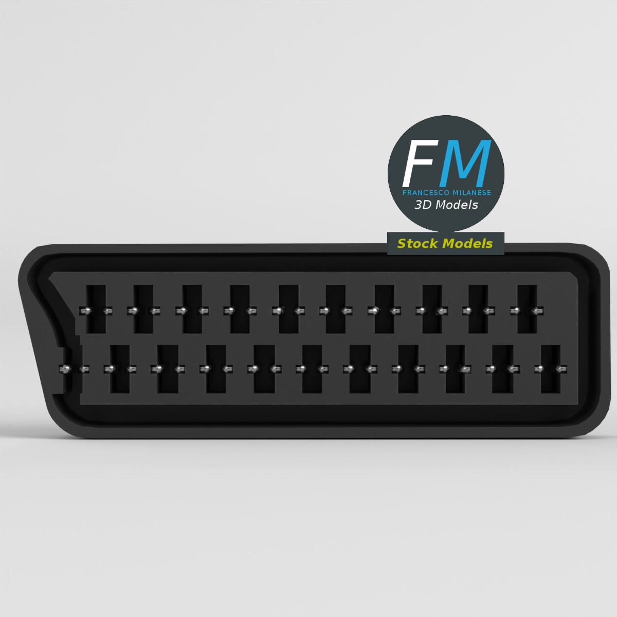 3D-Modell - SCART-Buchse - 03