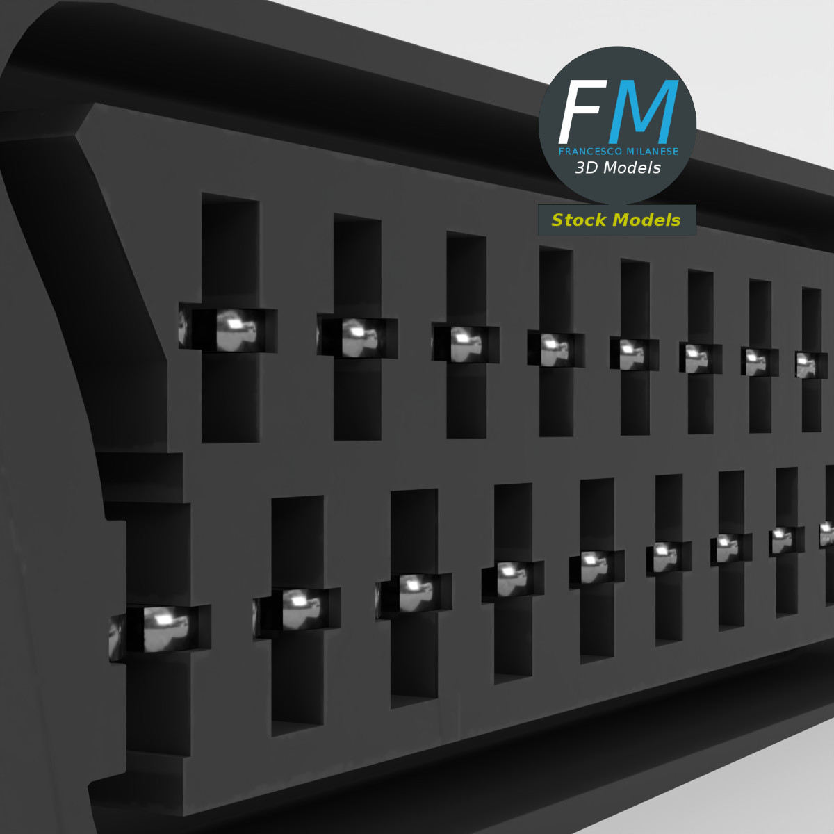 3D-Modell - SCART-Buchse - 04