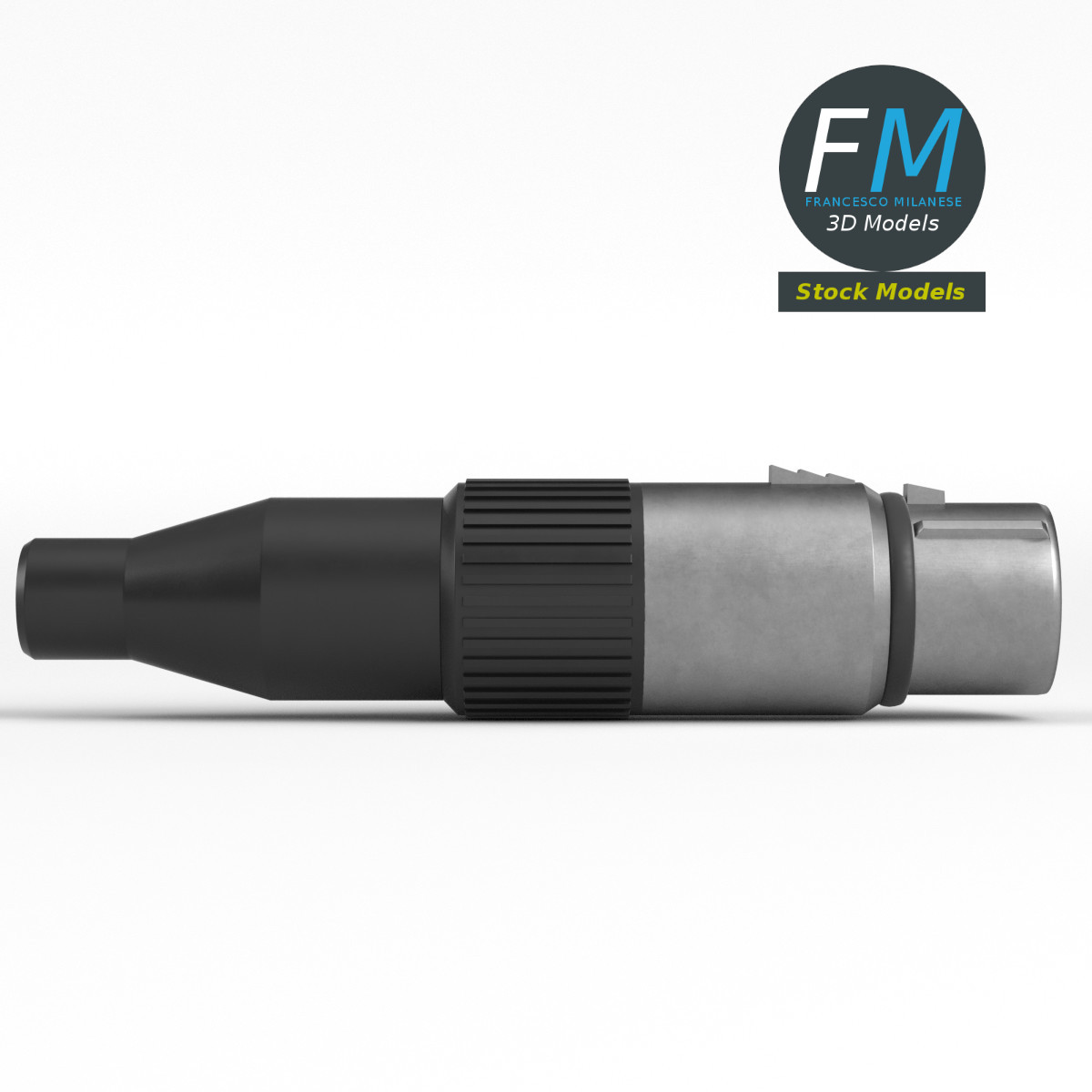 3D-Modell - XLR-Audiobuchse - 04