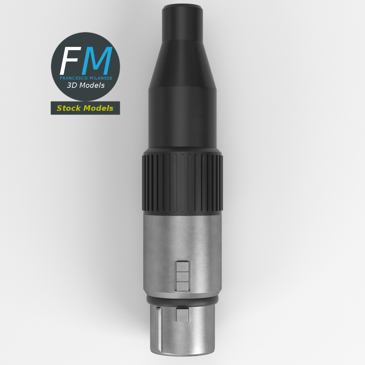 3D-Modell - XLR-Audiobuchse - 06