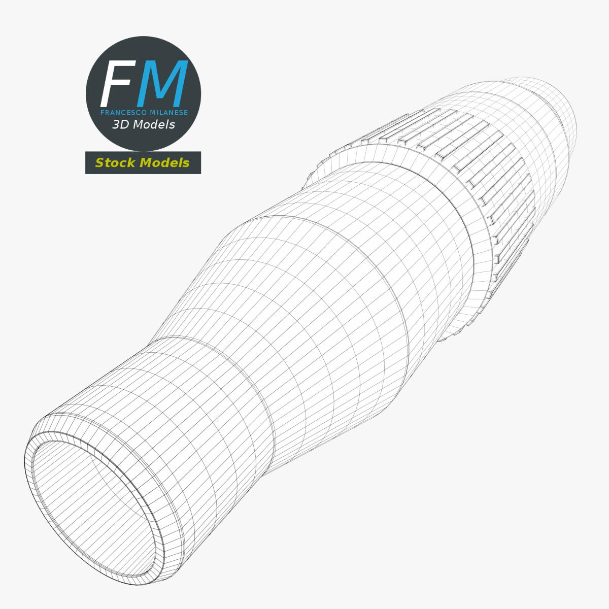 3D-Modell - XLR-Audiobuchse - 08