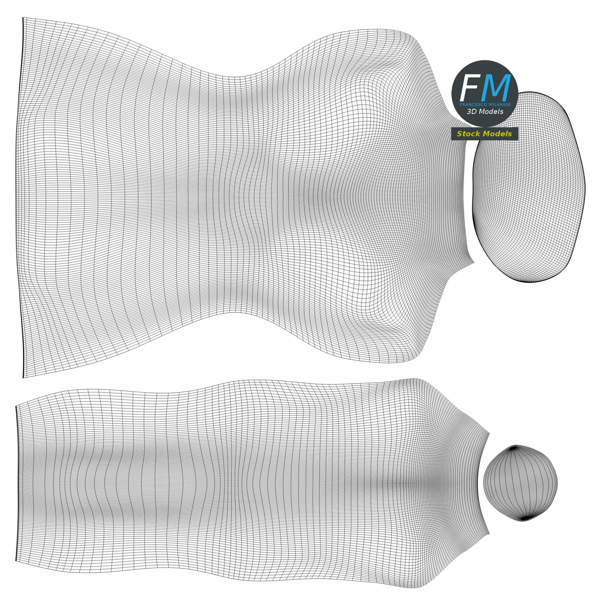 3D-Modell - Weibliche Schneiderpuppe auf Ständer - 11