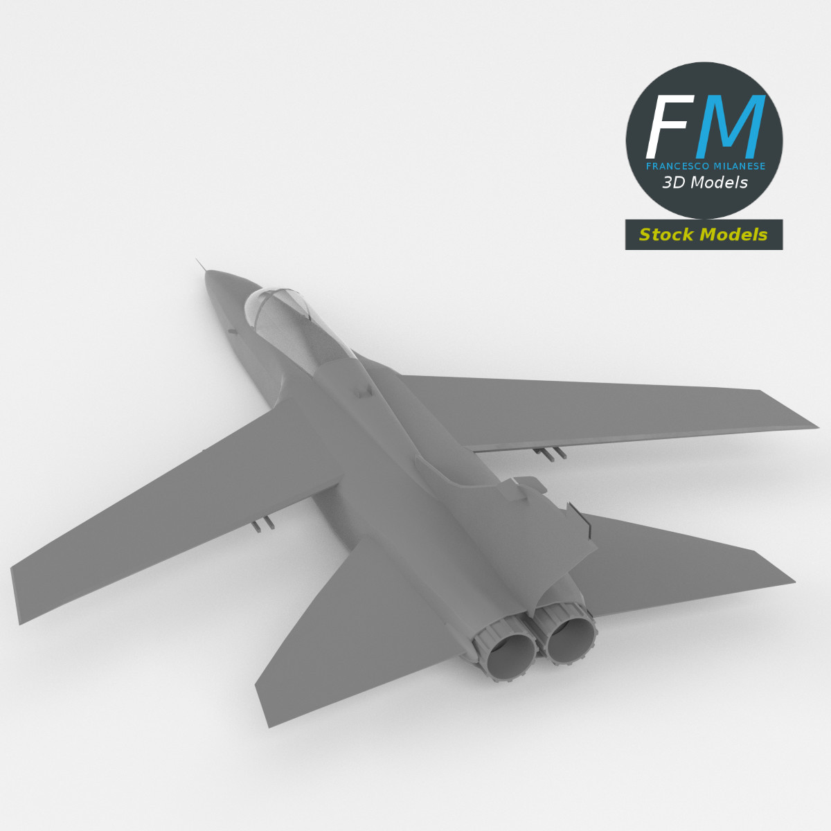 3D-Modell - Basismodell eines Kampfflugzeugs - 02