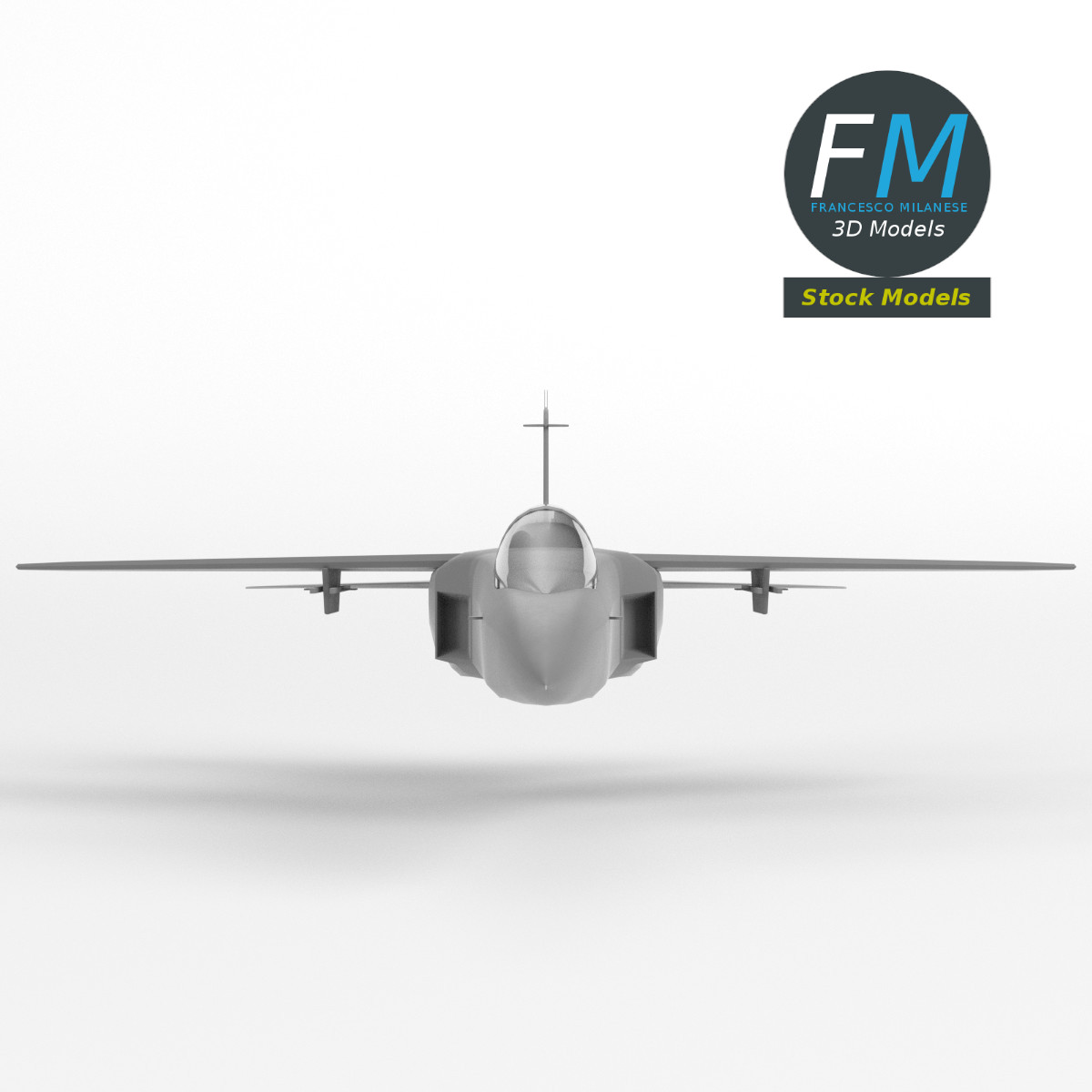 3D-Modell - Basismodell eines Kampfflugzeugs - 03
