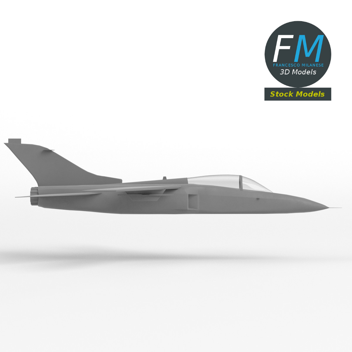 3D-Modell - Basismodell eines Kampfflugzeugs - 04