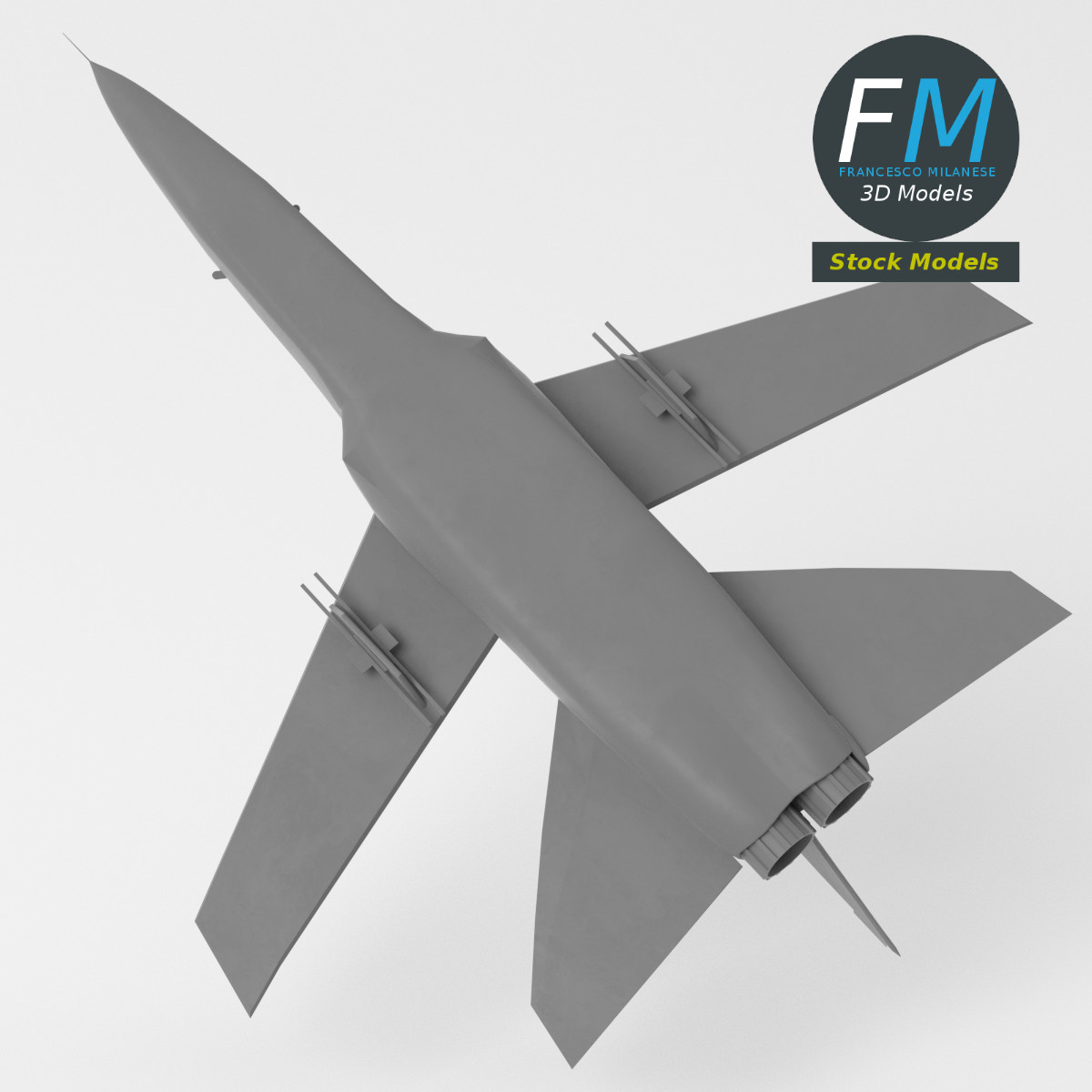 3D-Modell - Basismodell eines Kampfflugzeugs - 05