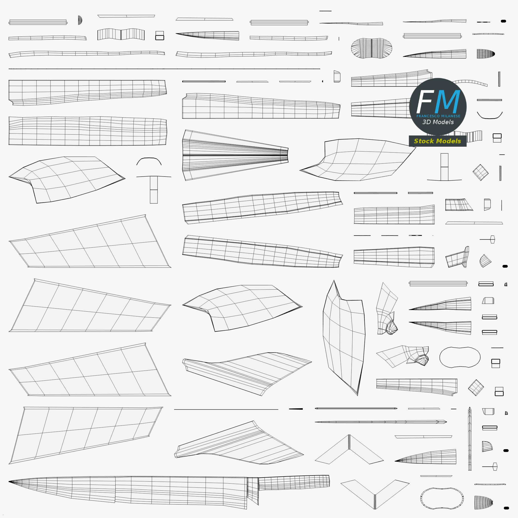 3D-Modell - Basismodell eines Kampfflugzeugs - 11