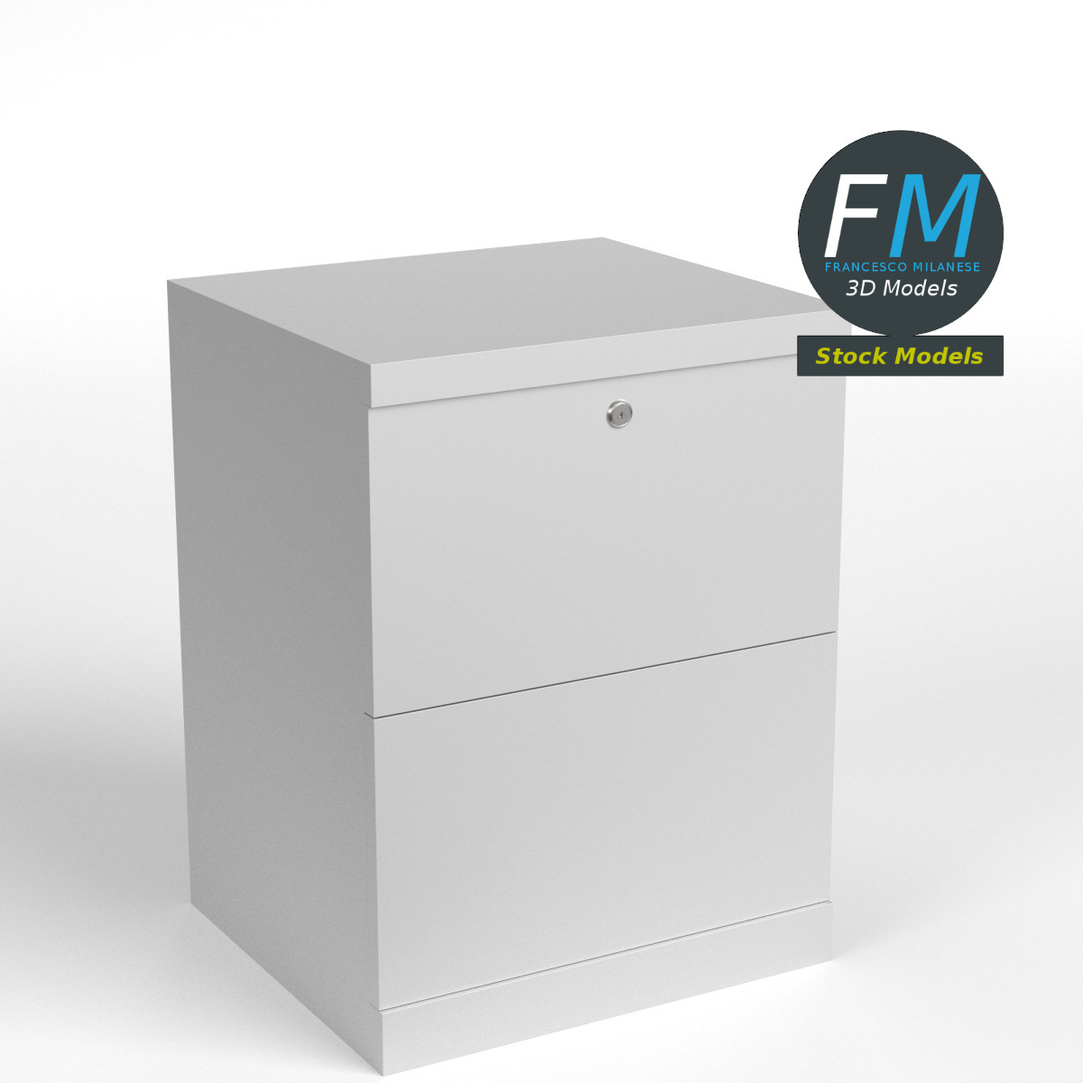 3D-Modell - Aktenschrank - 01