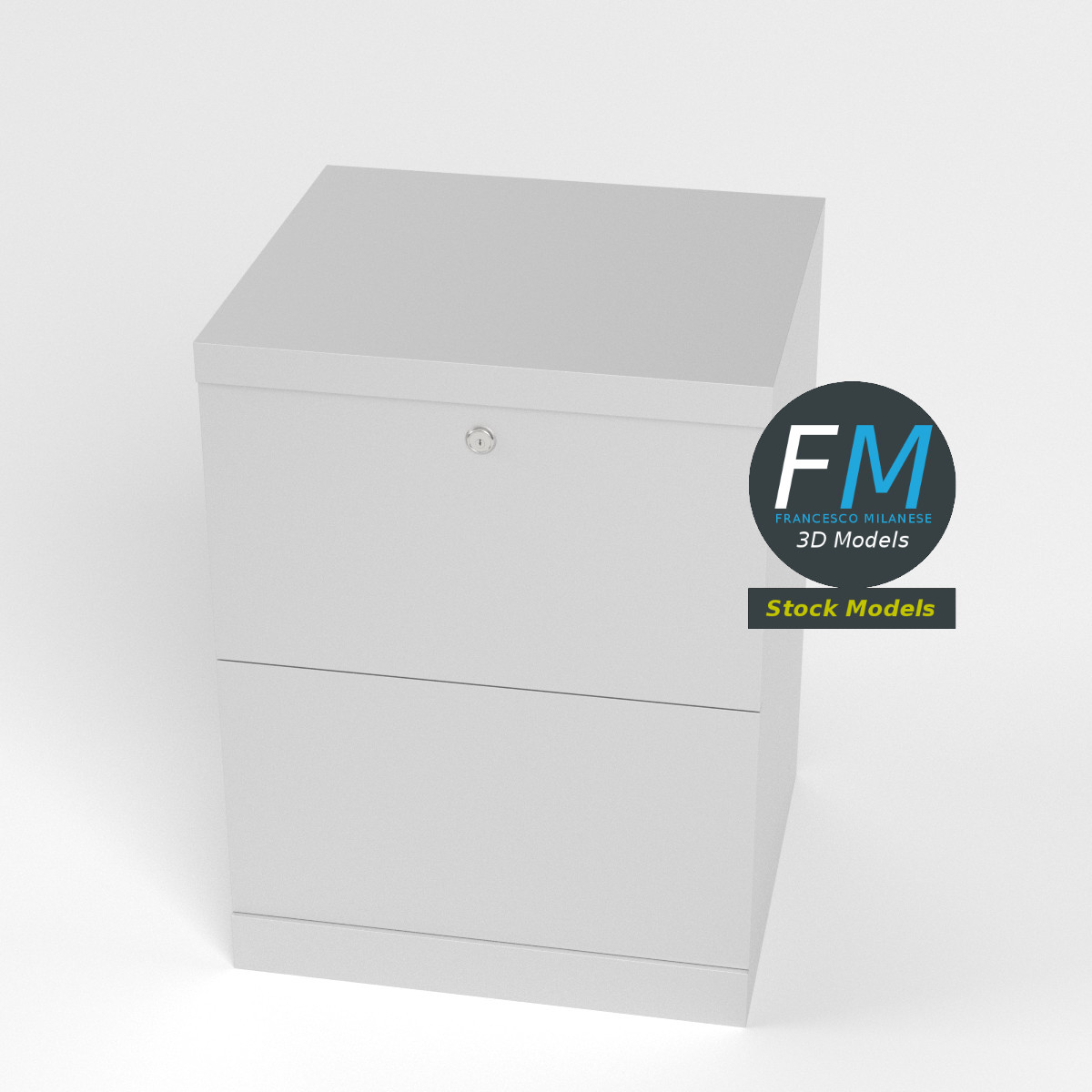 3D-Modell - Aktenschrank - 02